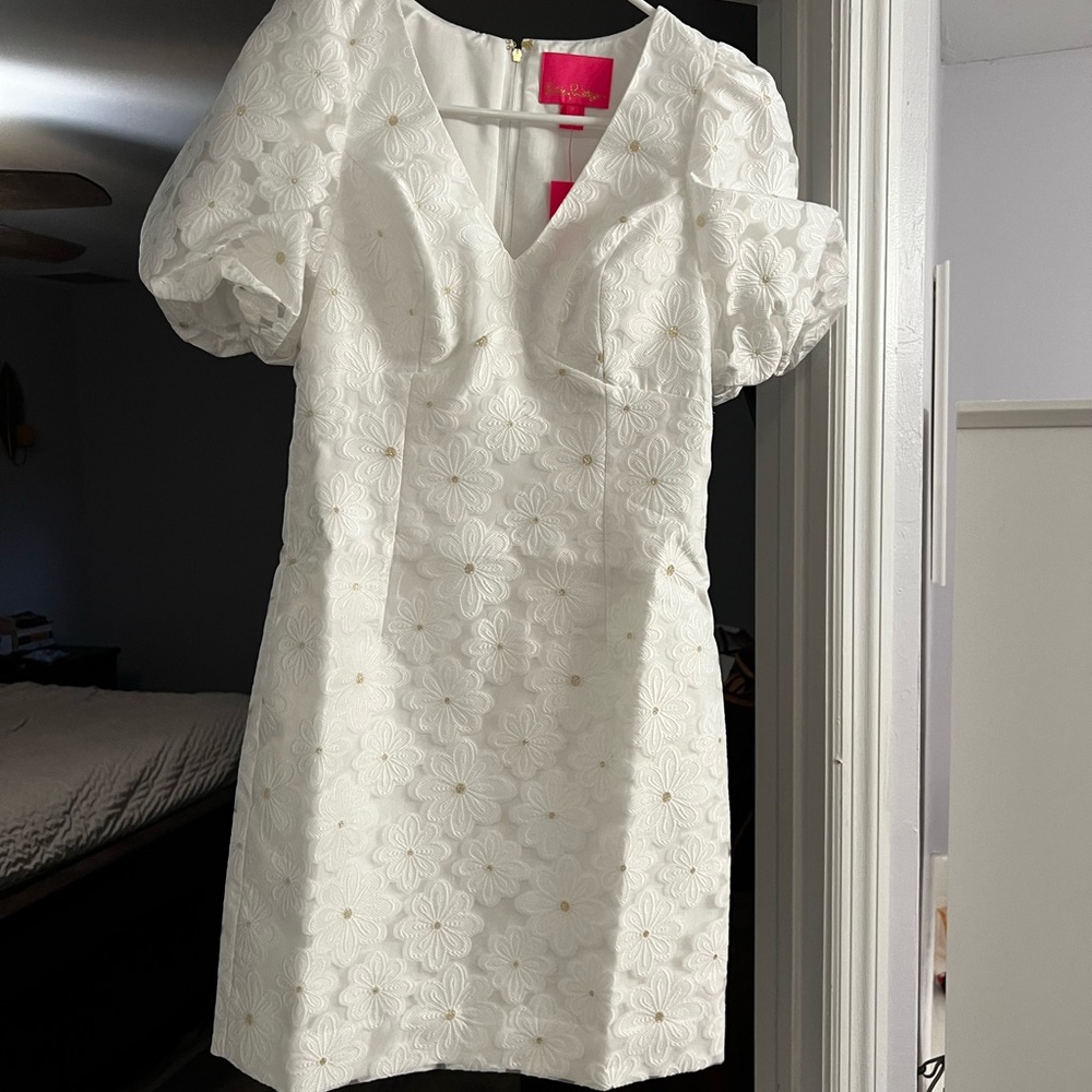 Lilly Pulitzer Citra Elbow Sleeve Organza Shift